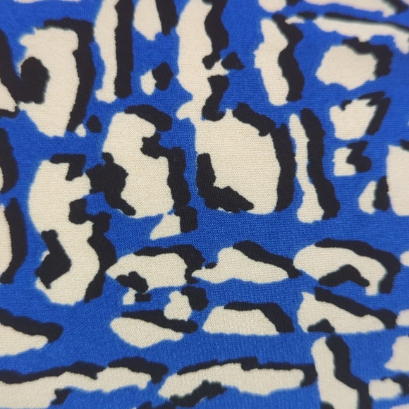 Charter Cub Faux Wrap Empire Waist Floral Sleeveless Dress LARGE Blue Black - Picture 12 of 16